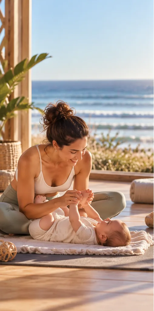 Aula de Baby Yoga com bebés dos 2 aos 7 meses