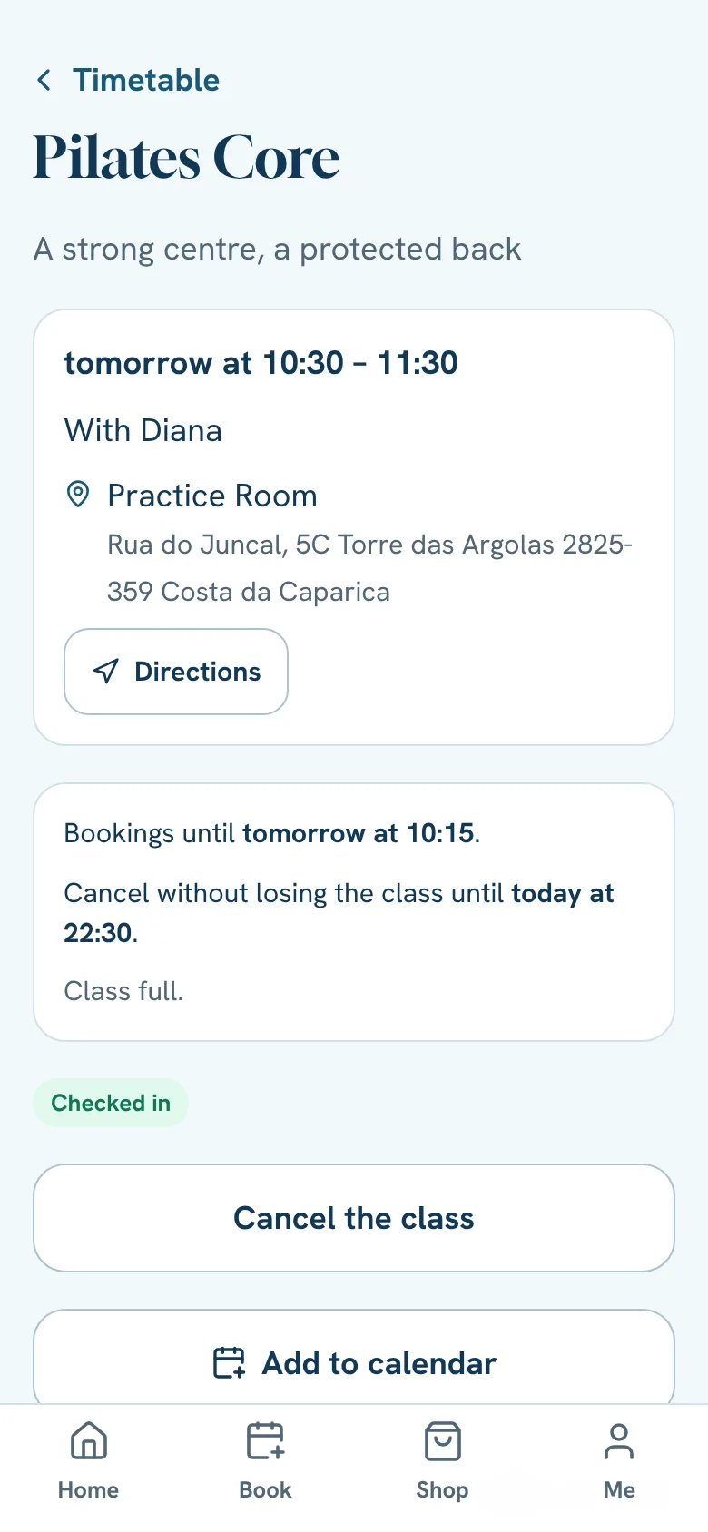 A booked class