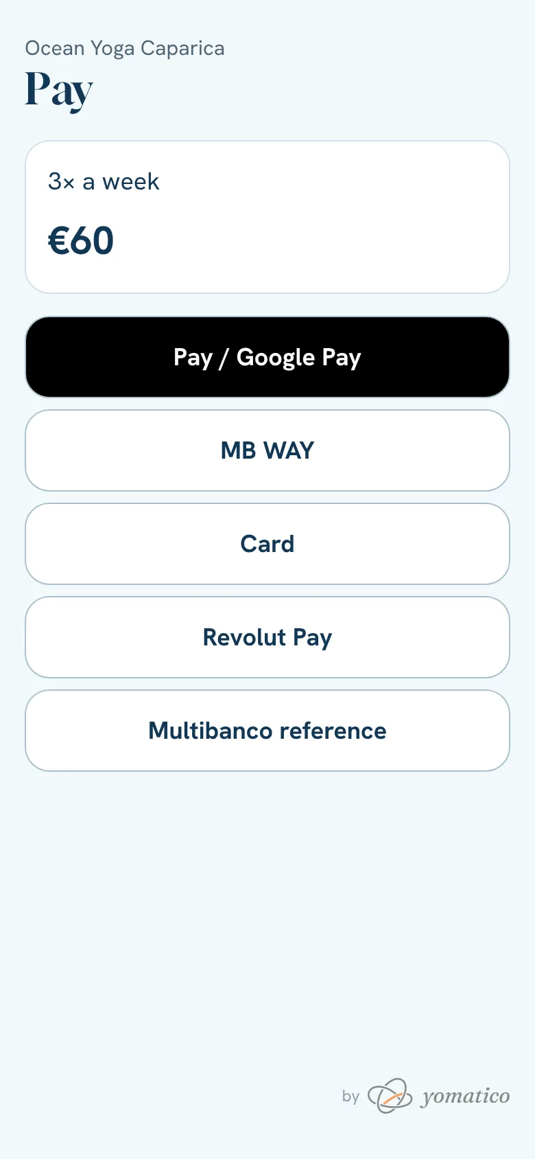 Choosing how to pay