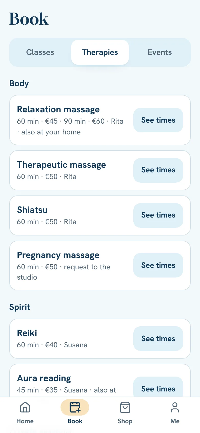 The therapies